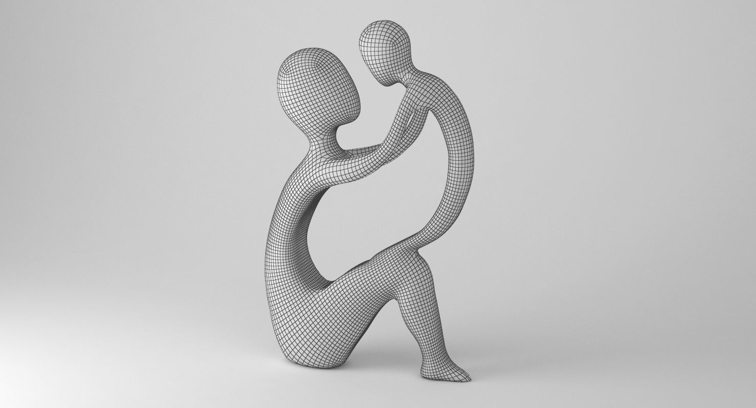 Mother and Child sculpture 3D model_8