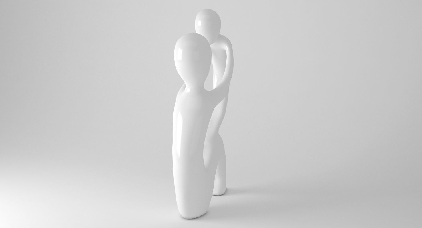 Mother and Child sculpture 3D model_2