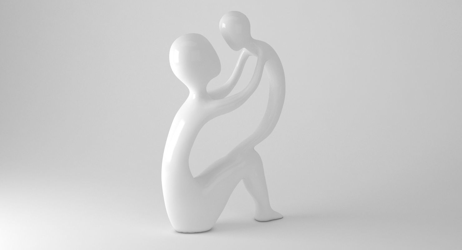 Mother and Child sculpture 3D model_1
