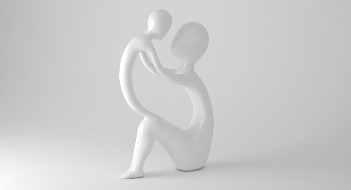 Mother and Child sculpture 3D model_5