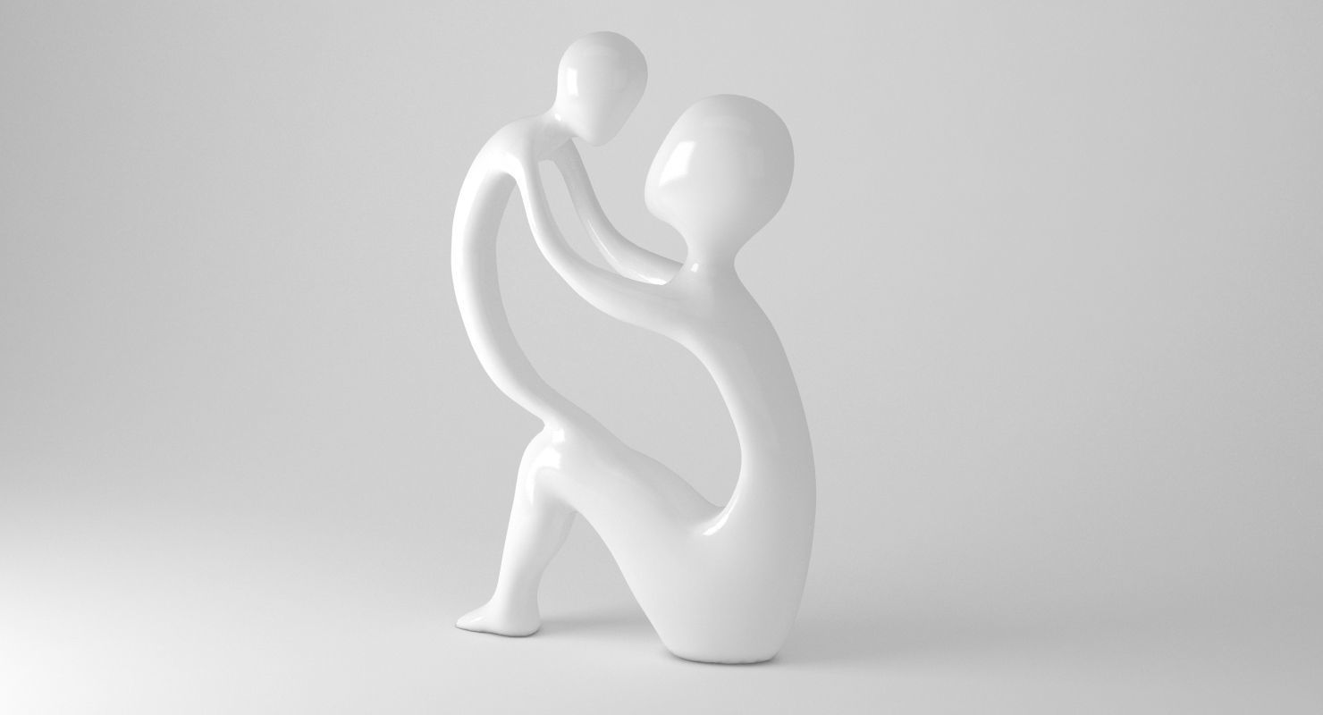 Mother and Child sculpture 3D model_4