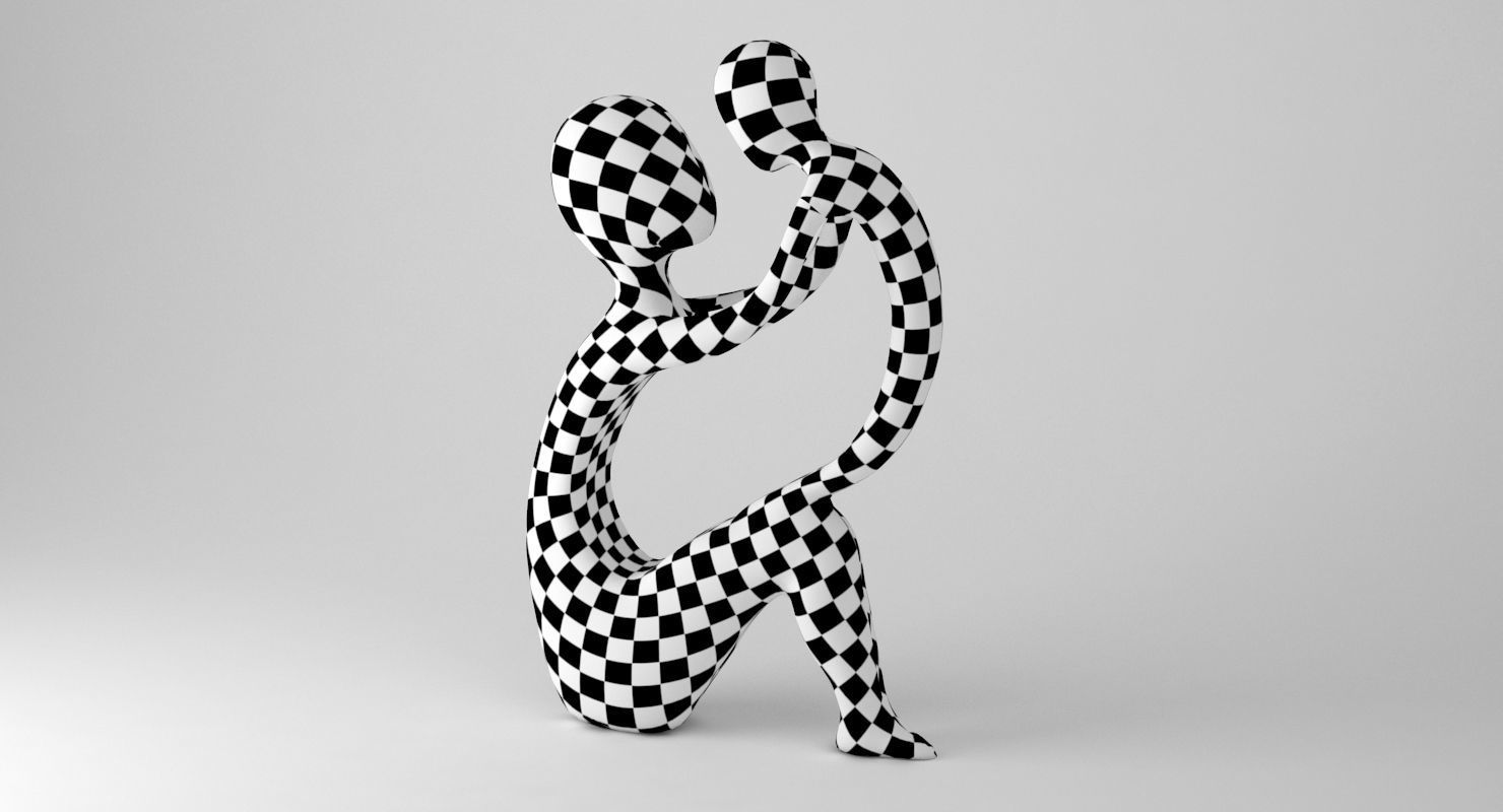 Mother and Child sculpture 3D model_9