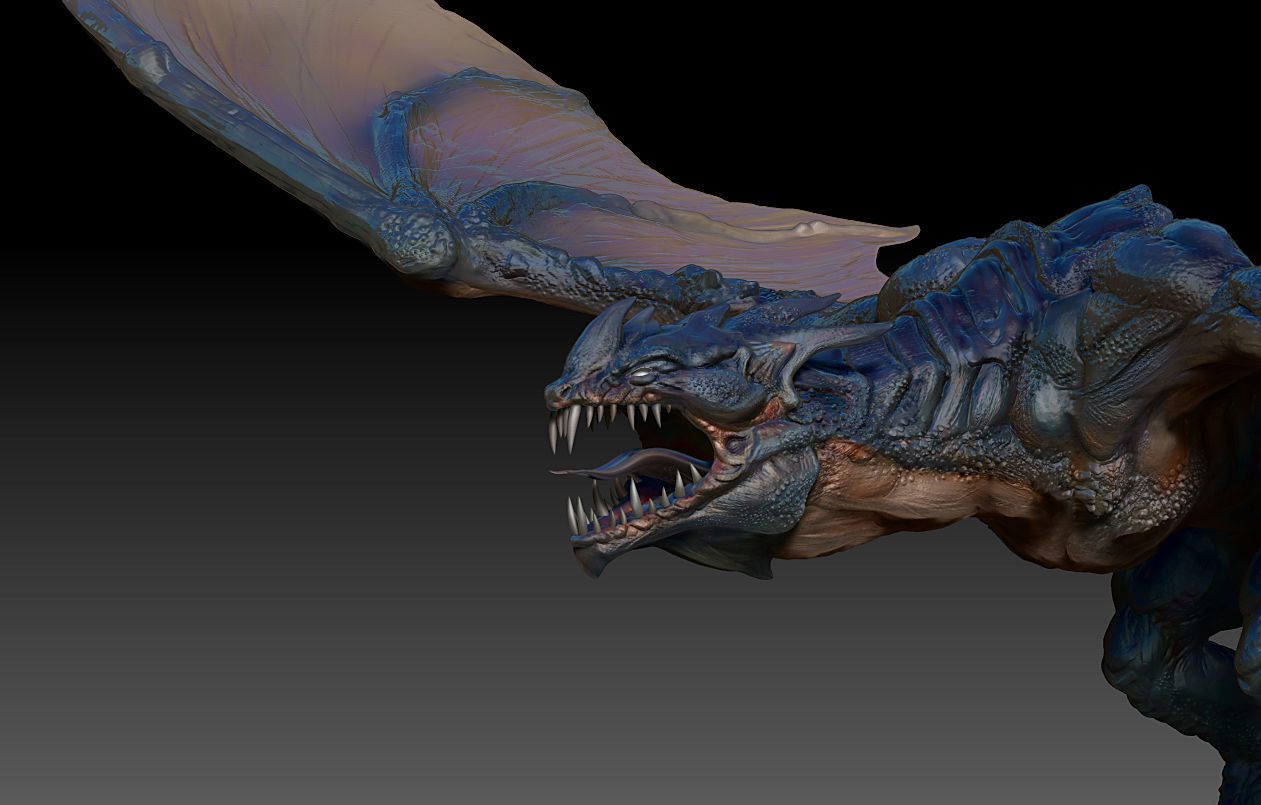 Fantasy Dragon Zbrush 3d model 3D model_3
