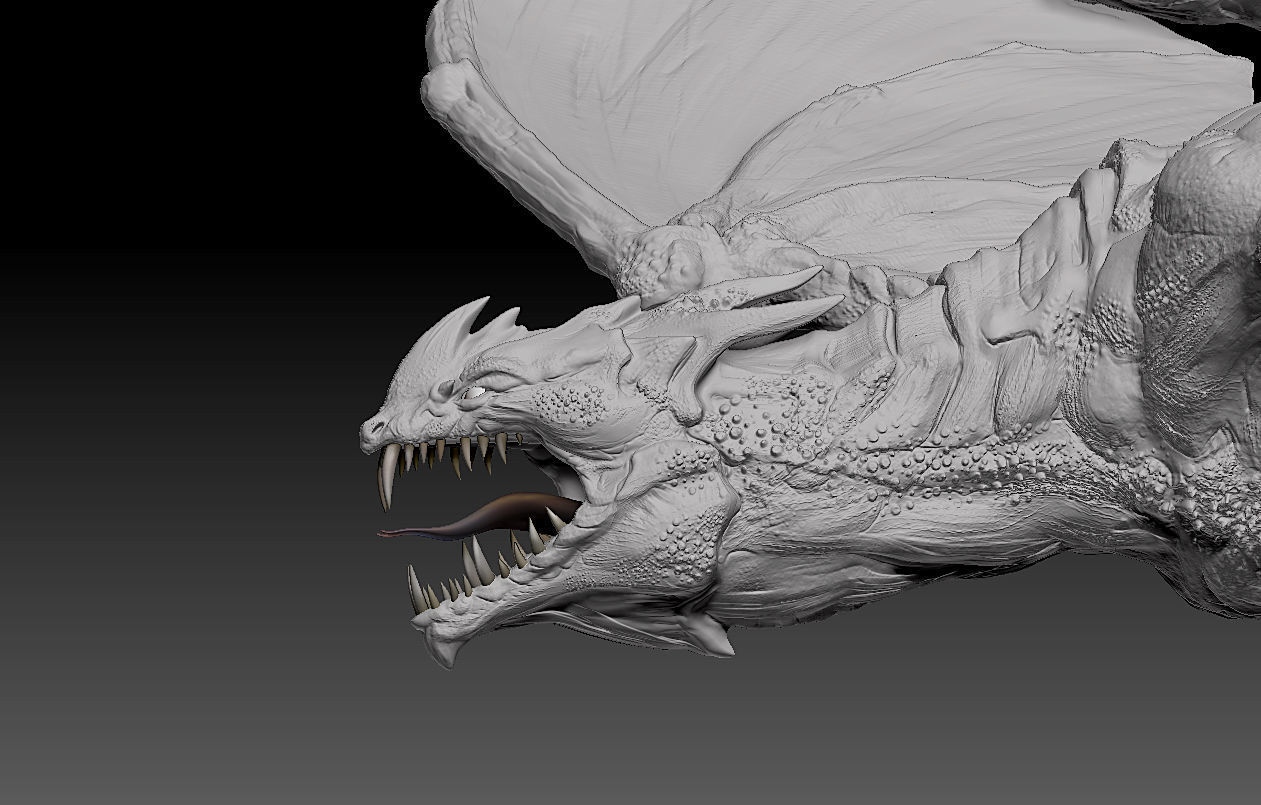 Fantasy Dragon Zbrush 3d model 3D model_1