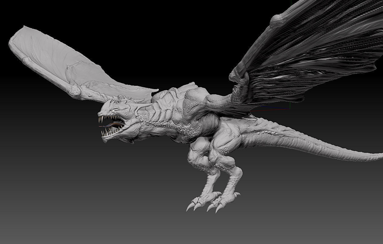 Fantasy Dragon Zbrush 3d model 3D model_2