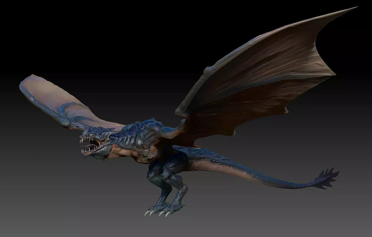 Fantasy Dragon Zbrush 3d model 3D model_0