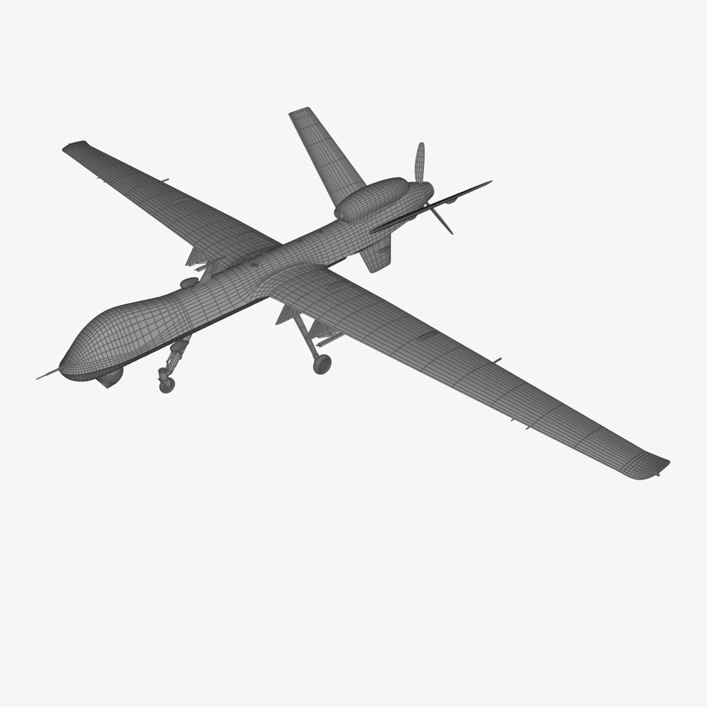 MQ-9 Reaper Free low-poly 3D model_1