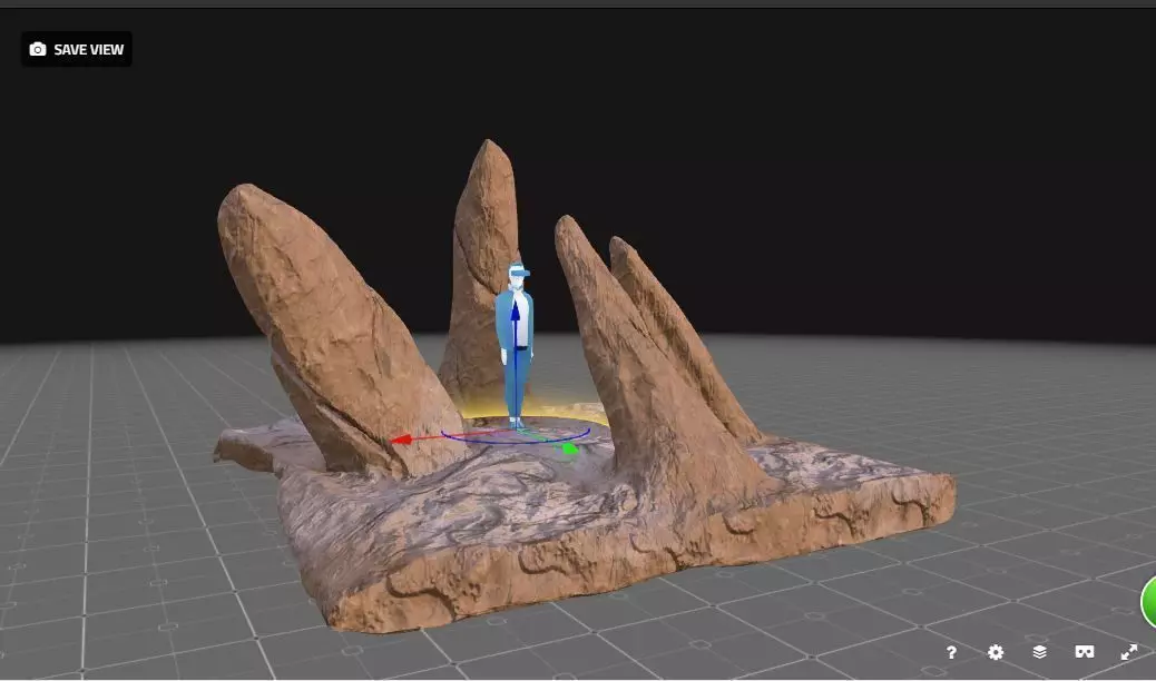 rocks desert Low-poly 3D model_0