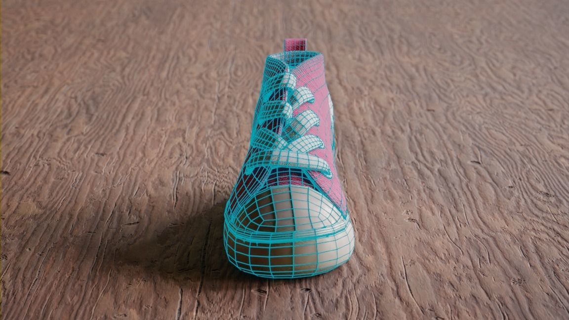 Shoes Converse Kid model PBR Low-poly 3D model_9