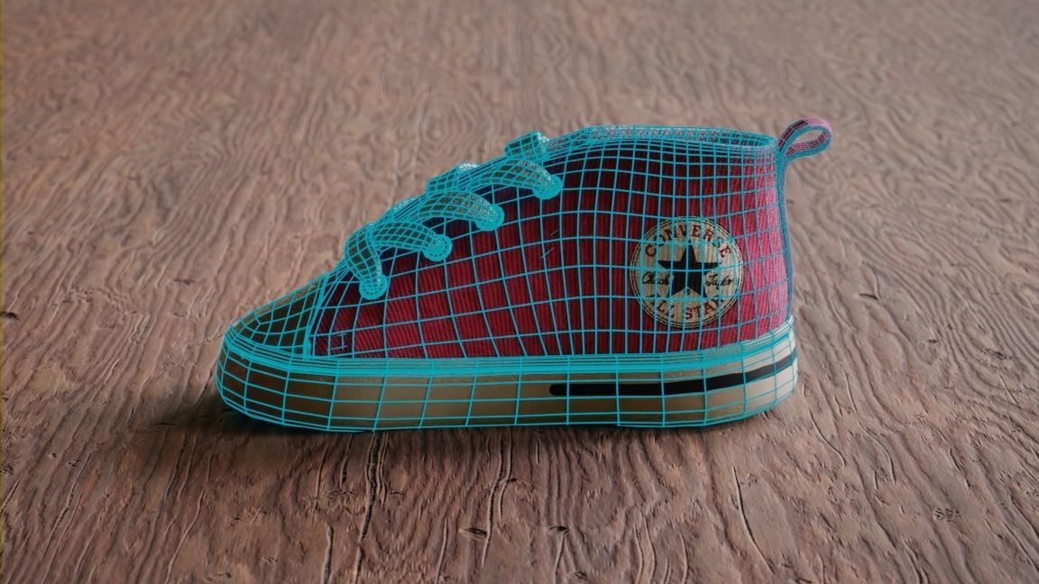 Shoes Converse Kid model PBR Low-poly 3D model_13
