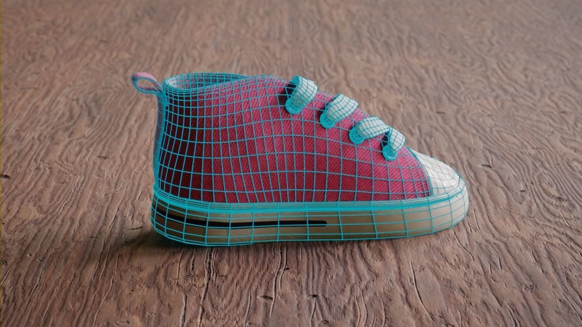 Shoes Converse Kid model PBR Low-poly 3D model_10
