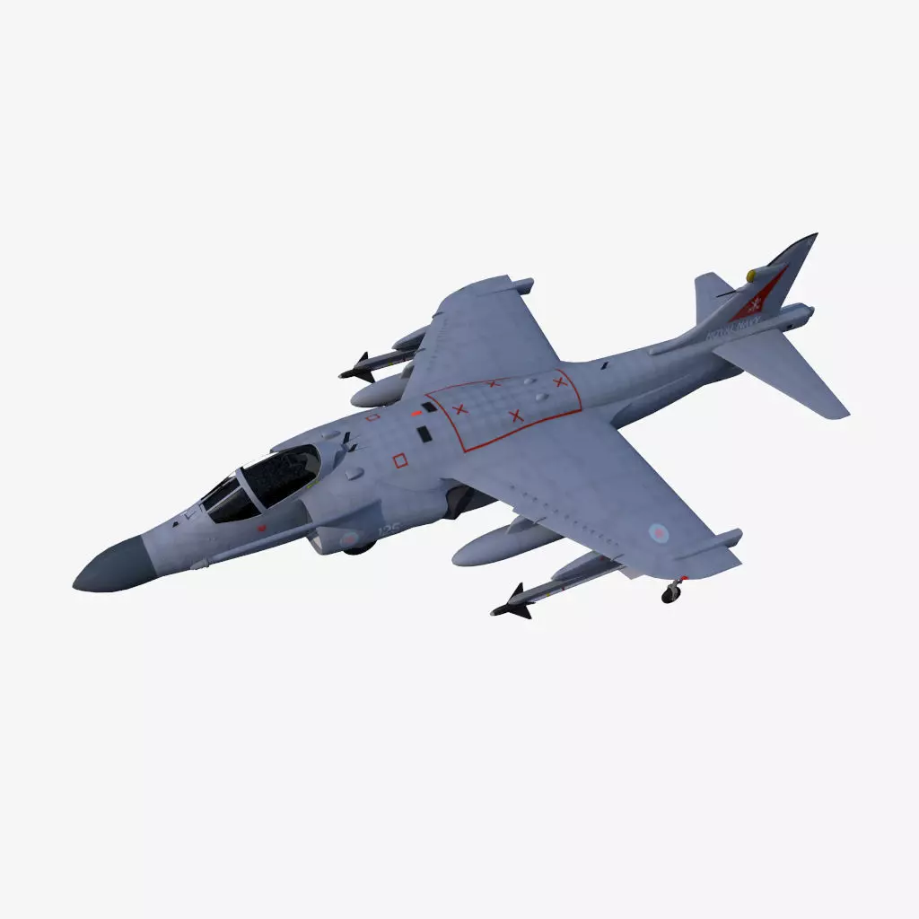 Sea Harrier FA2 Free low-poly 3D model
