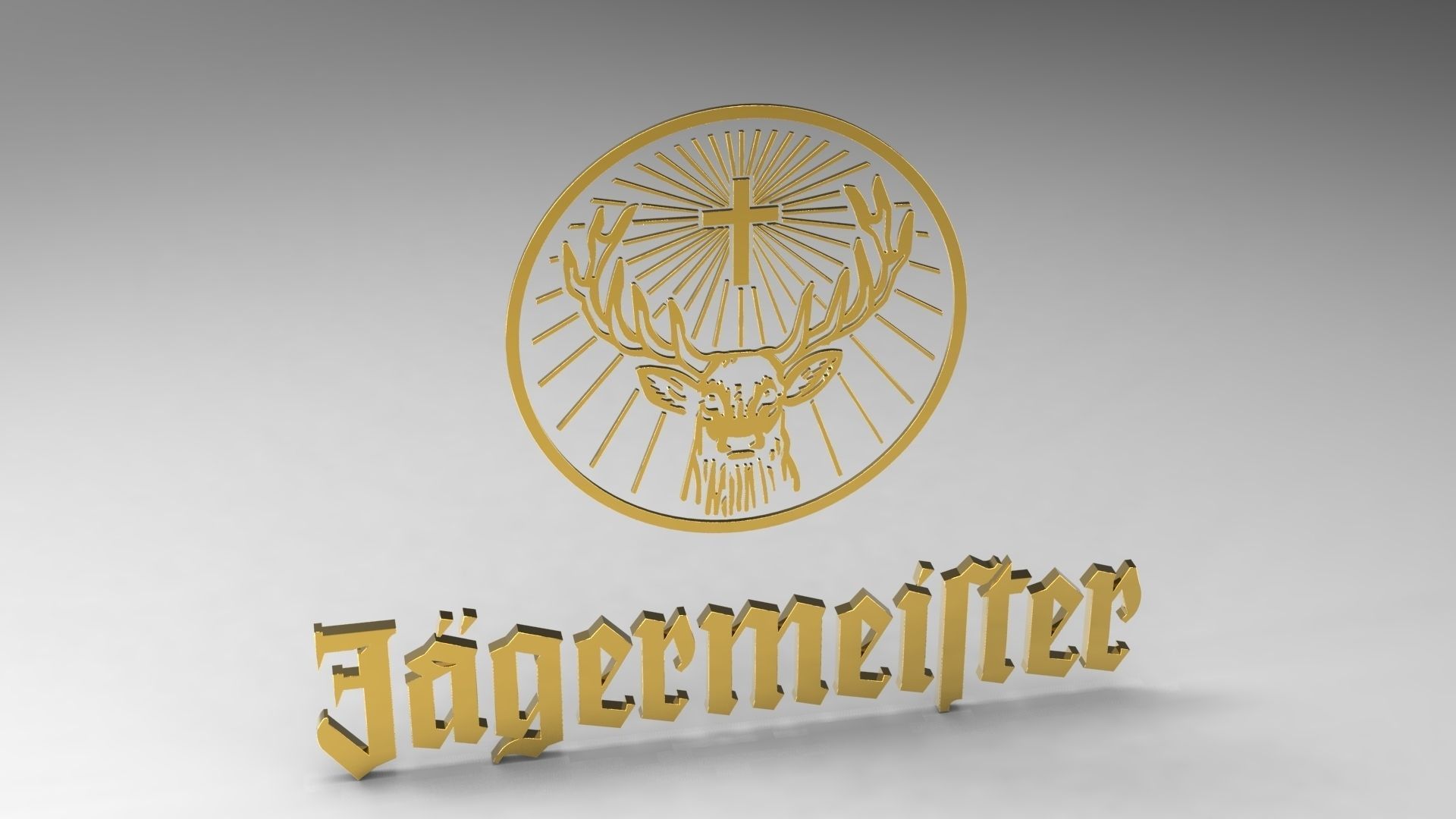 Jagermeister Logo 3D model_1