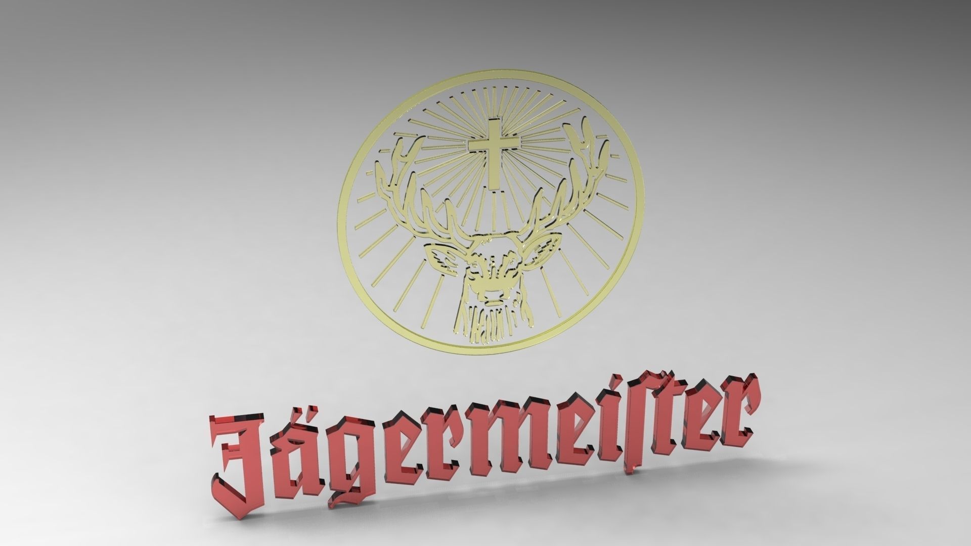 Jagermeister Logo 3D model_4