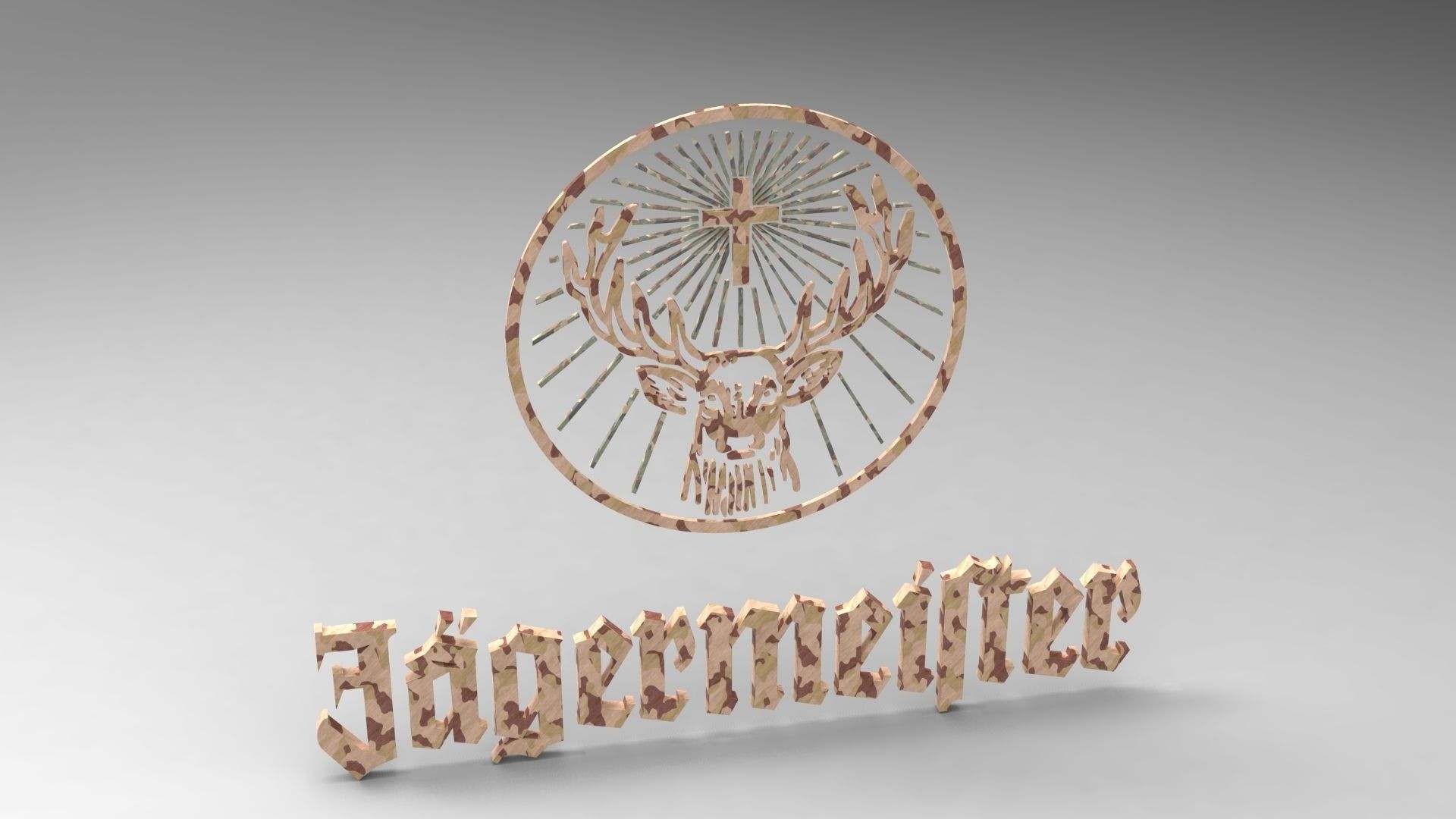 Jagermeister Logo 3D model_2
