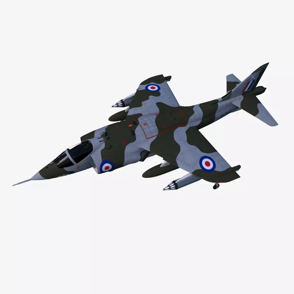 Harrier GR1 Free low-poly 3D model