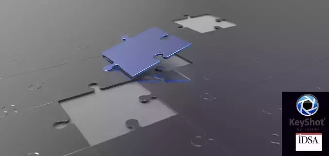 Puzzle jigsaw with missing pieces