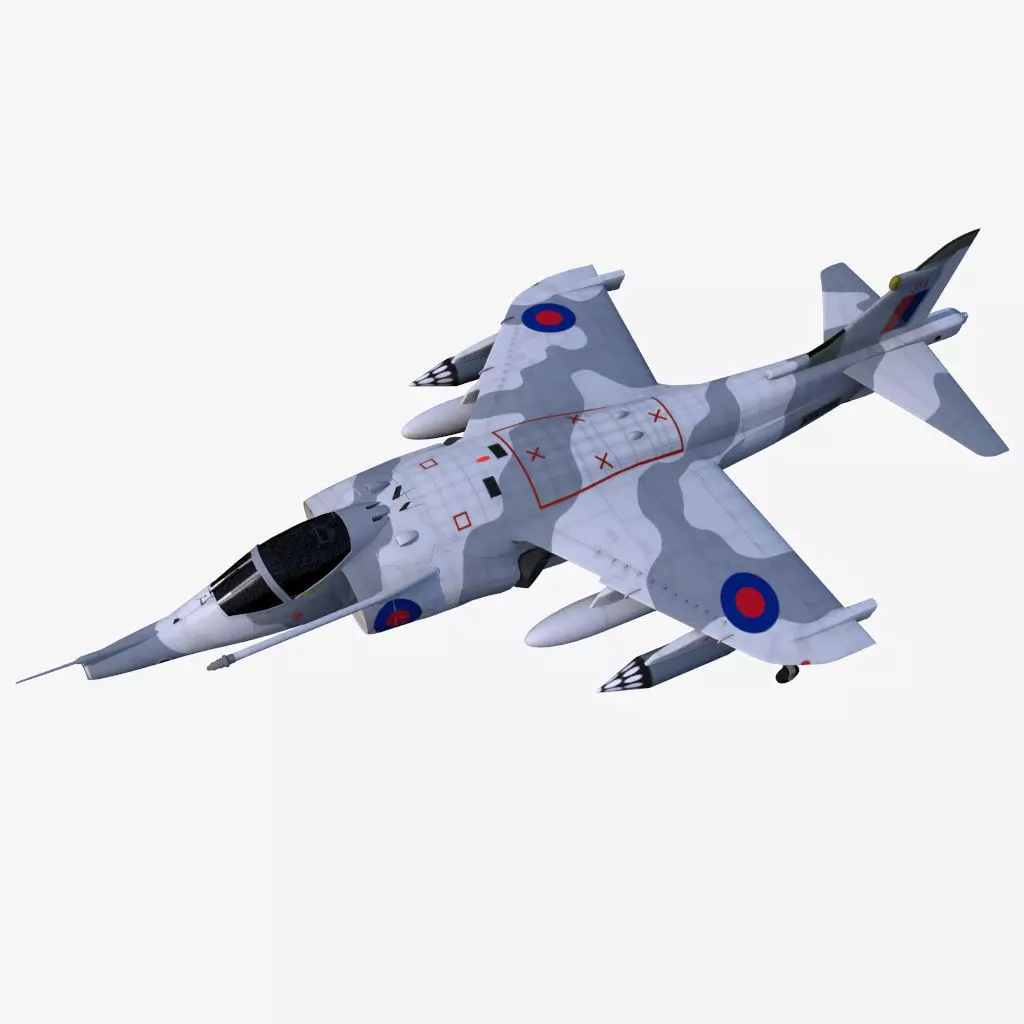 Harrier GR3 Free low-poly 3D model