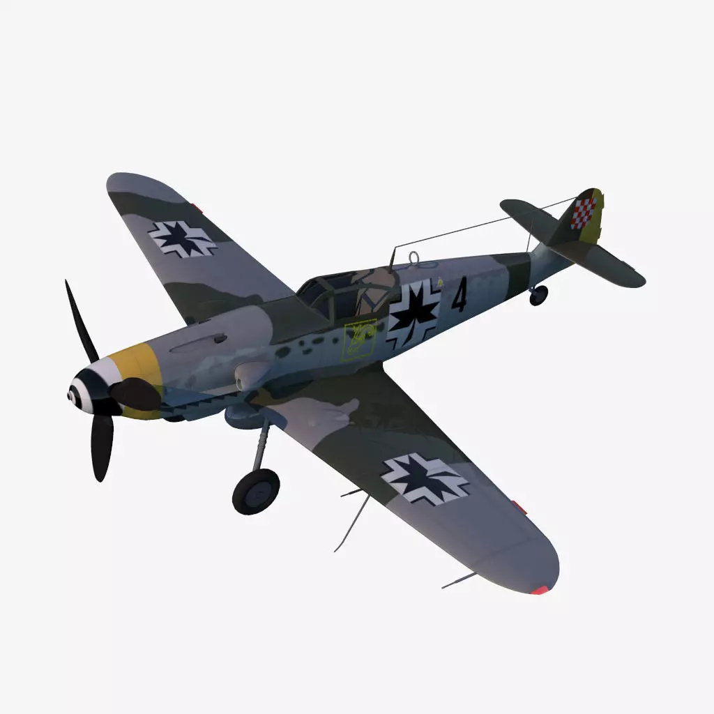 Bf109 G-10 Free low-poly 3D model