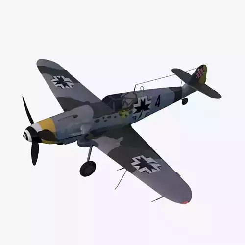 Bf109 G-10 Free low-poly 3D model