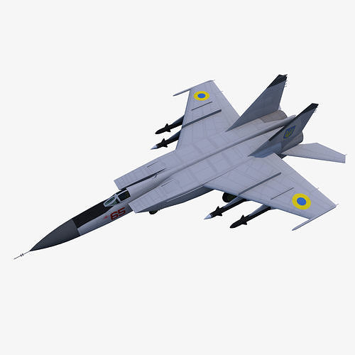 MiG-25PD russian air force fighter jet Free low-poly 3D model