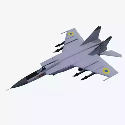 MiG-25PD russian air force fighter jet Free low-poly 3D model