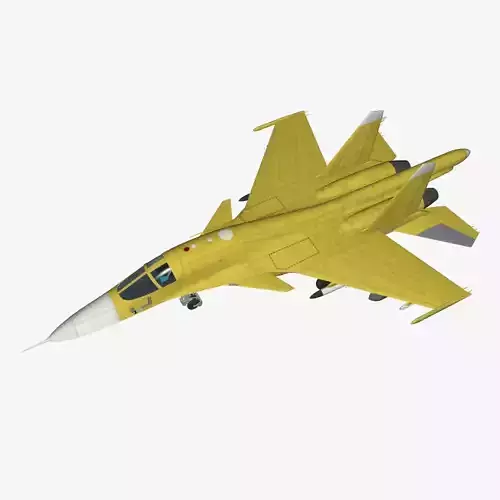 Su-34 fighter jet Free low-poly 3D model