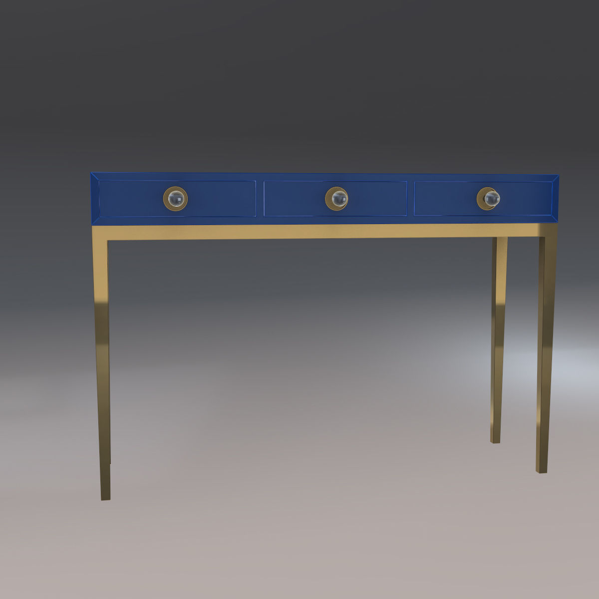 Channing Three-Drawer Console 3D model_4