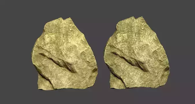 Rock low poly Low-poly 3D model