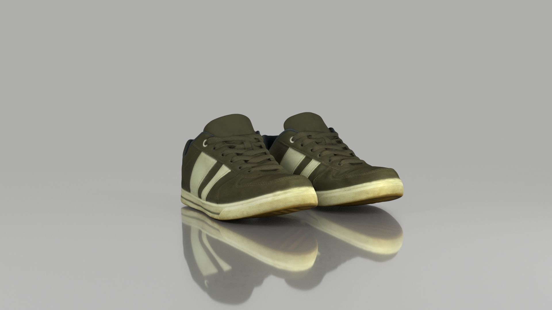 Skater shoes Low-poly 3D model_2
