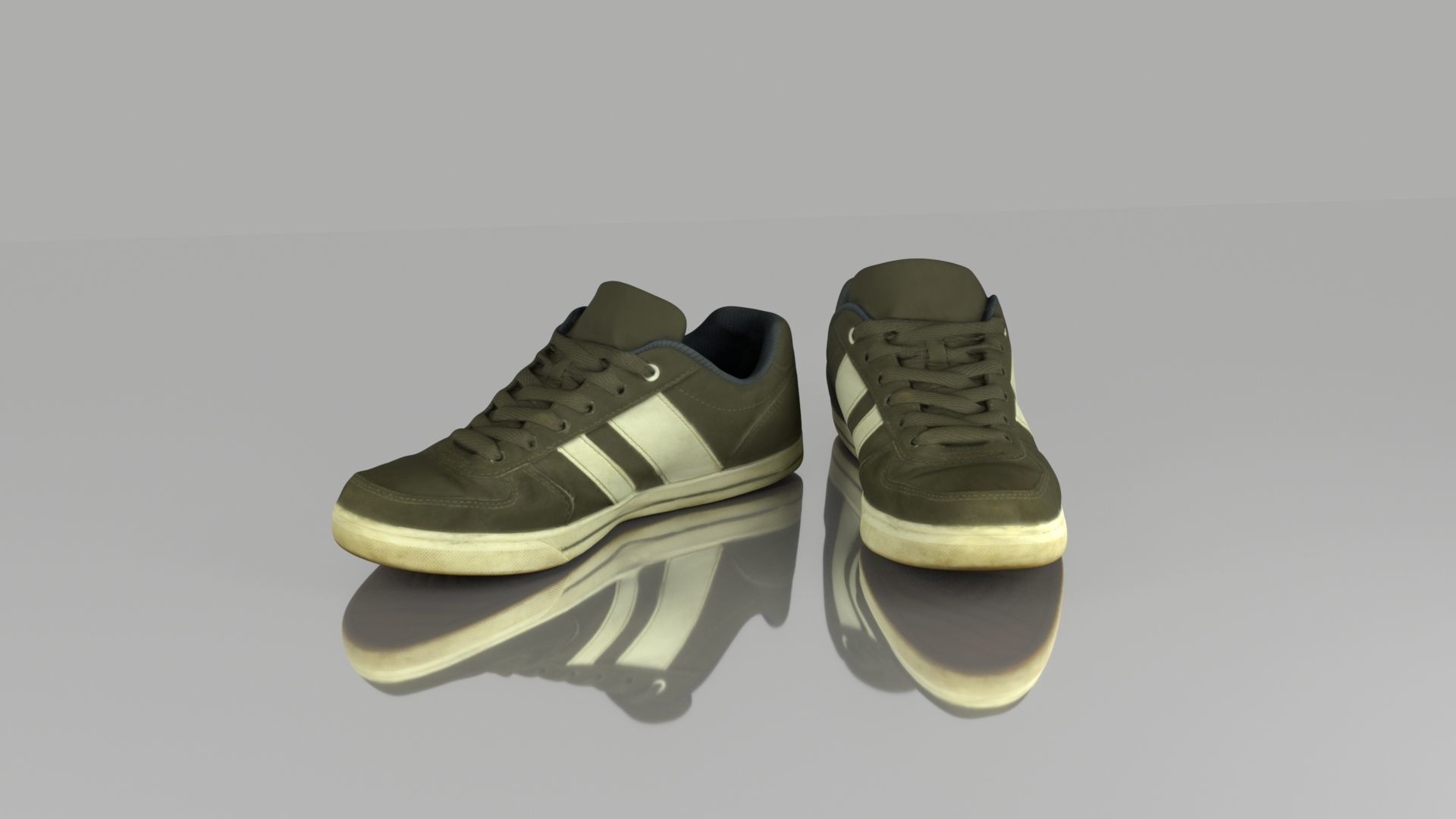 Skater shoes Low-poly 3D model_1