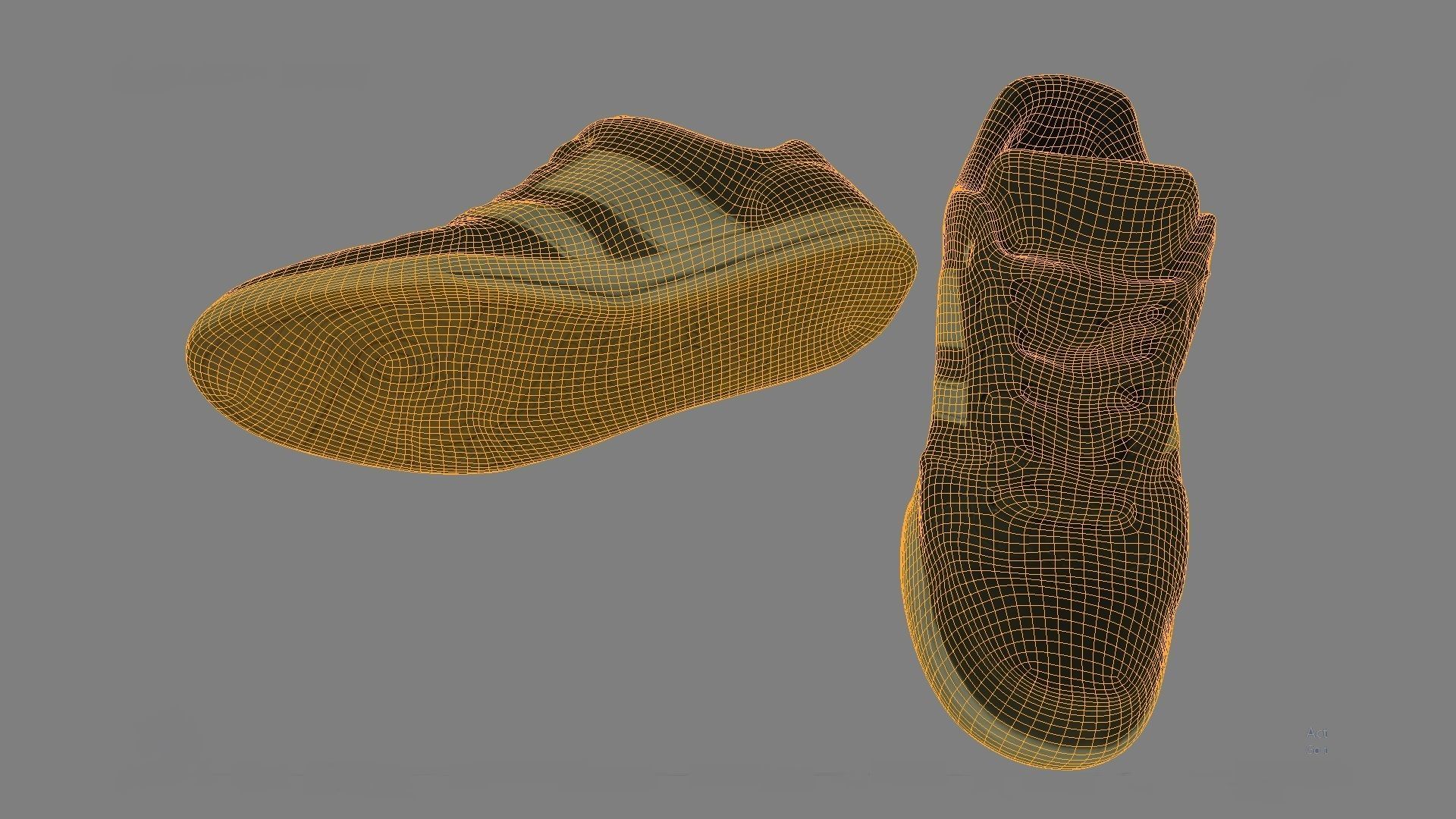 Skater shoes Low-poly 3D model_4