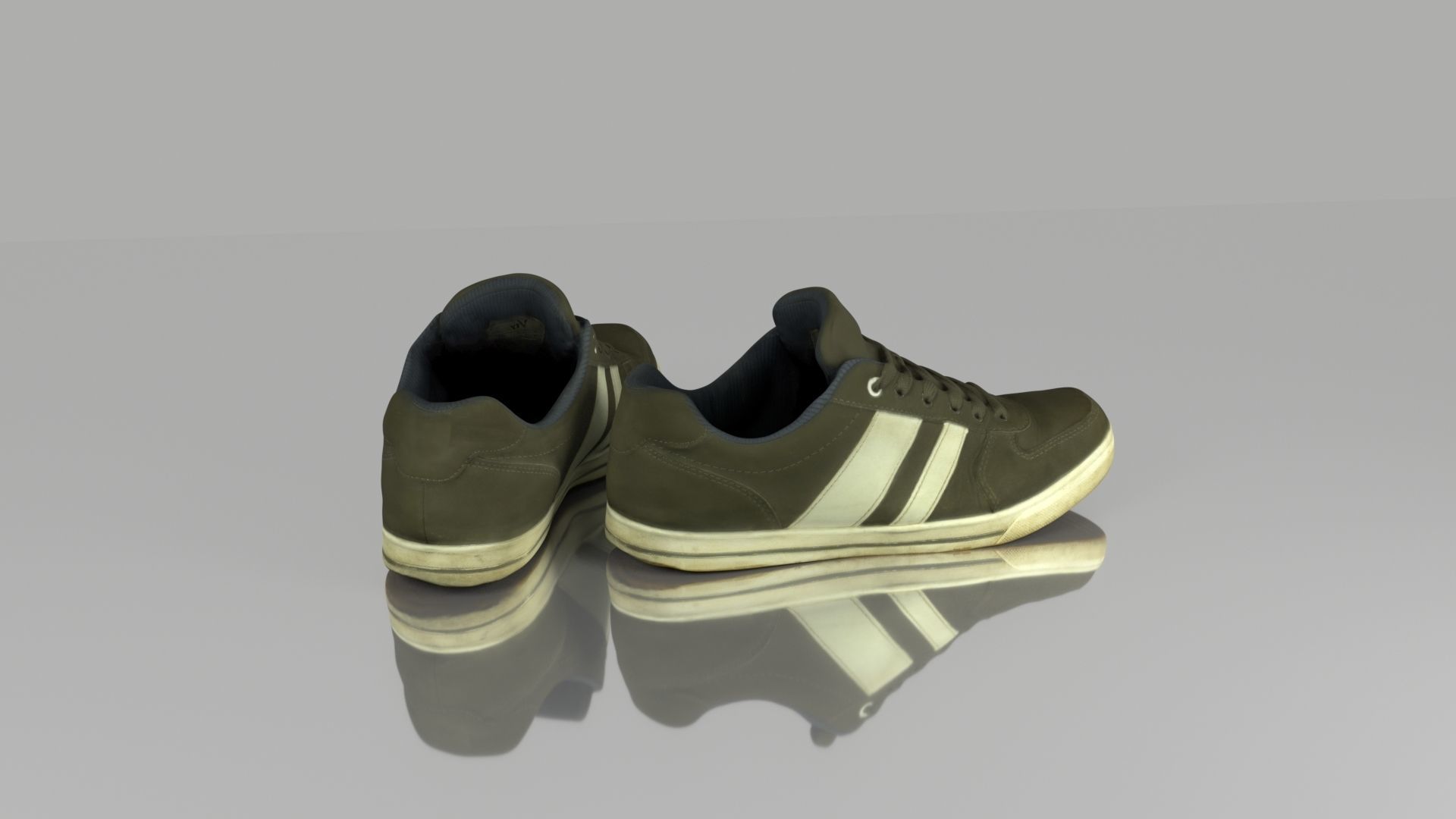 Skater shoes Low-poly 3D model_3