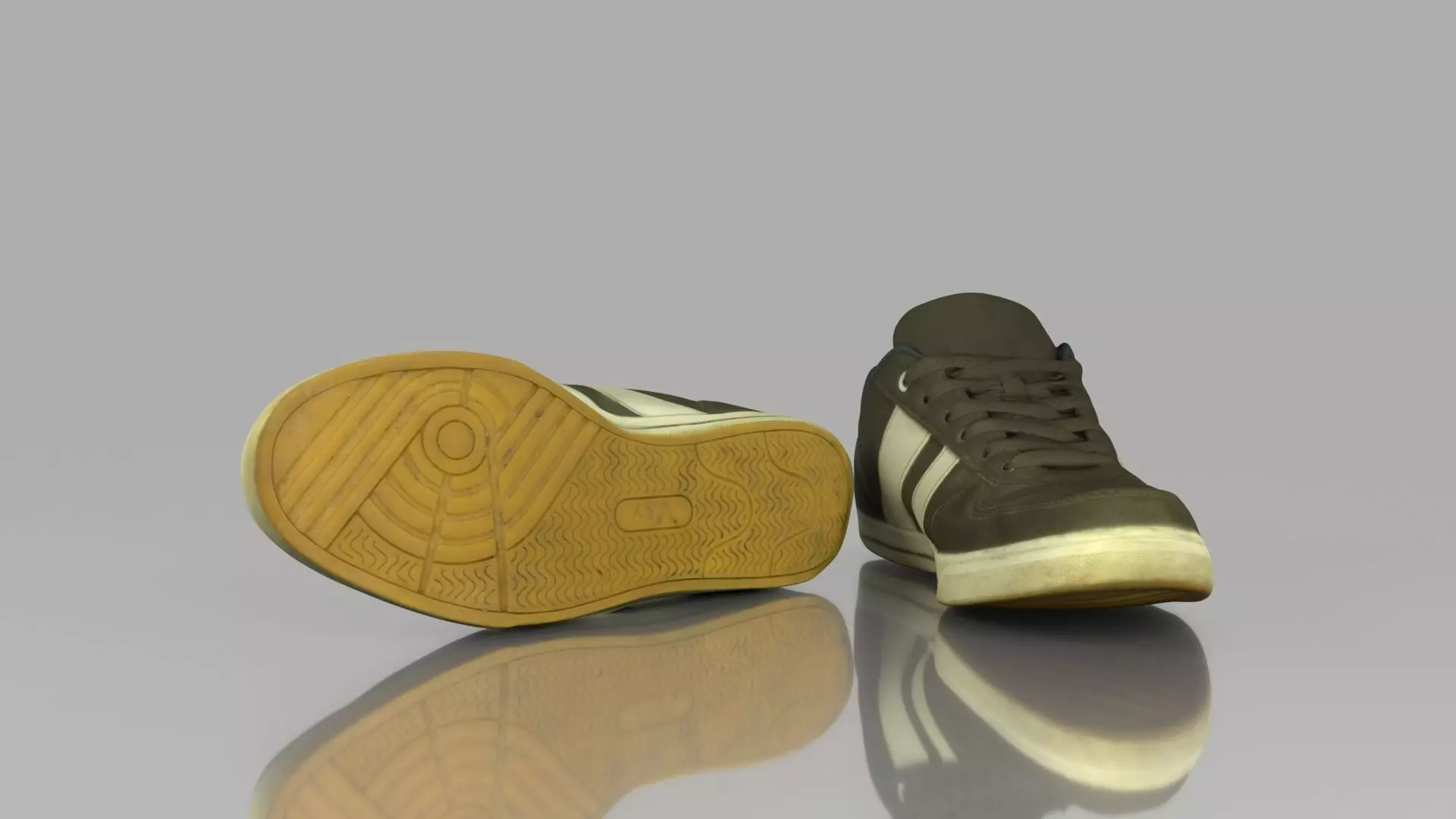 Skater shoes Low-poly 3D model_0