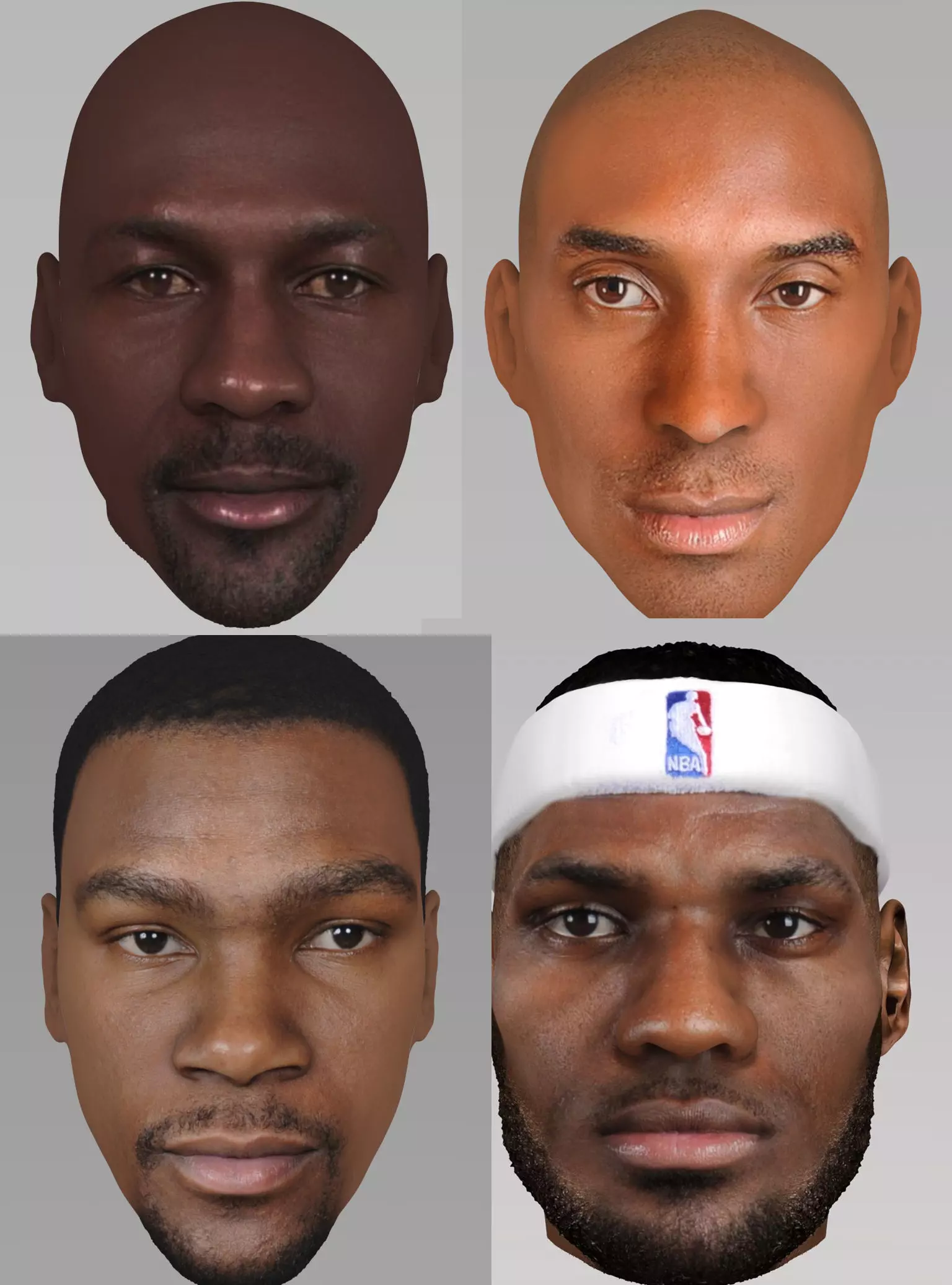 NBA players pack - Jordan Lebron Kobe Durant 3D model_0