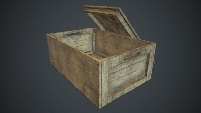 Wooden Box PBR Game Ready