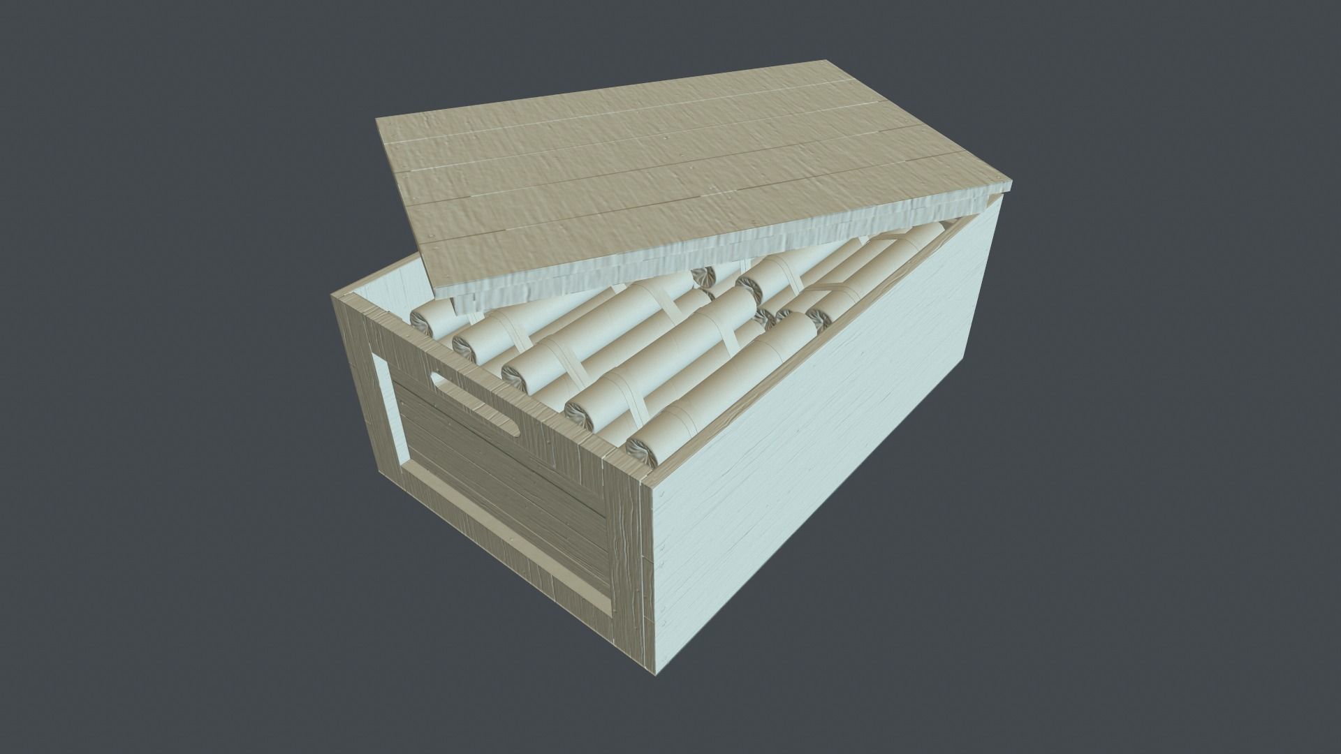 Box With Dynamite Packs PBR Game Ready Low-poly 3D model_10