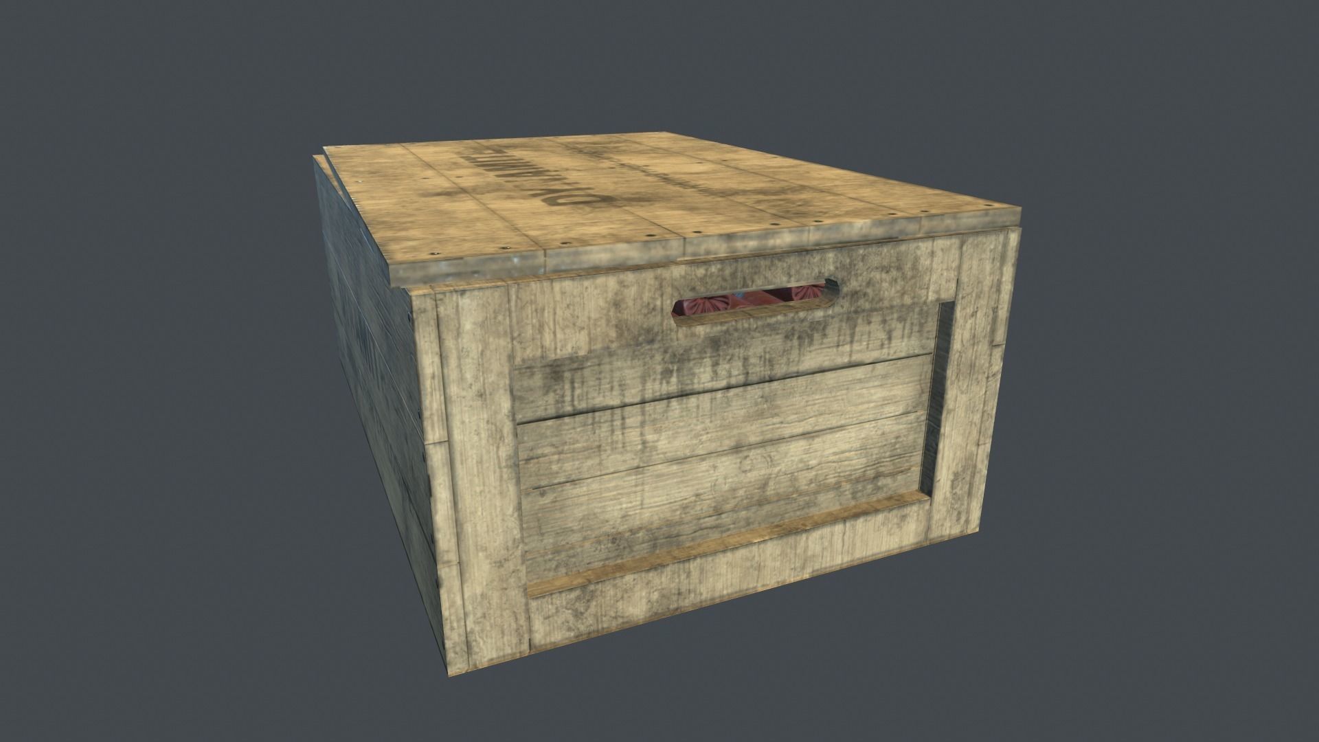 Box With Dynamite Packs PBR Game Ready Low-poly 3D model_9