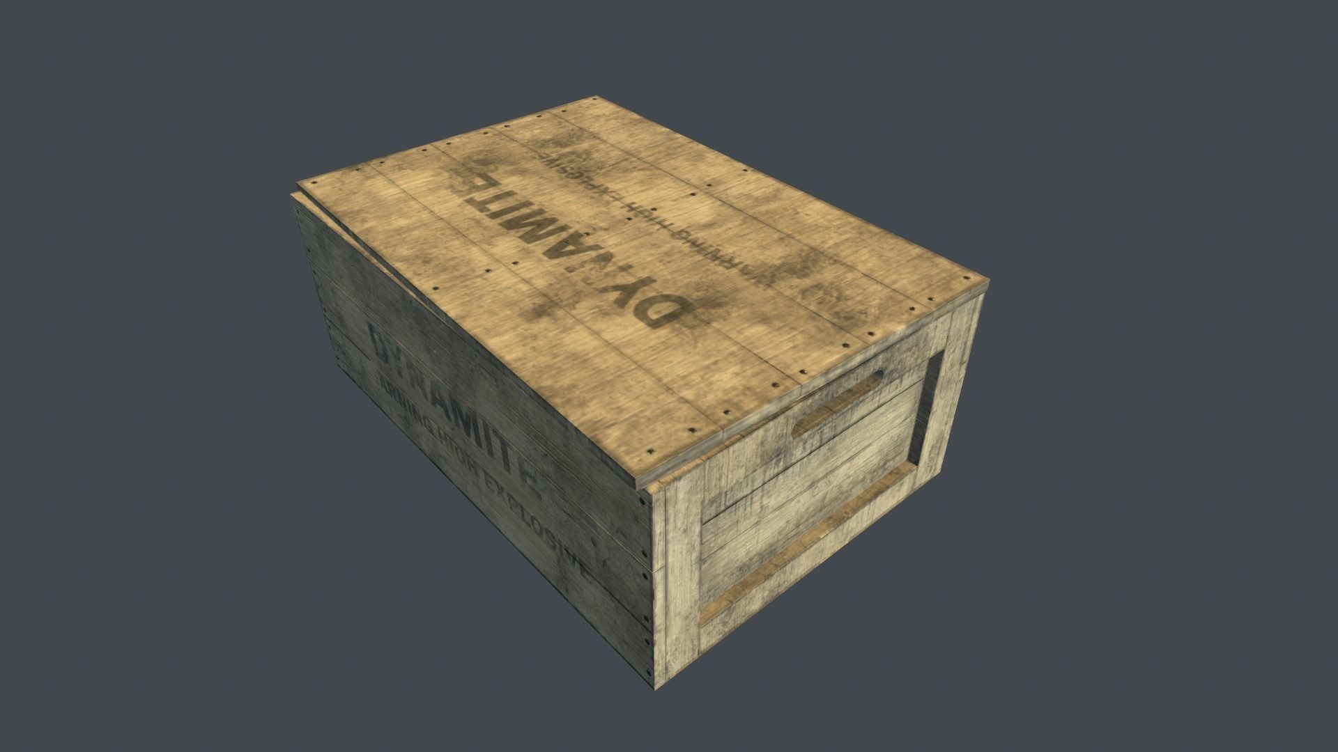 Box With Dynamite Packs PBR Game Ready Low-poly 3D model_8