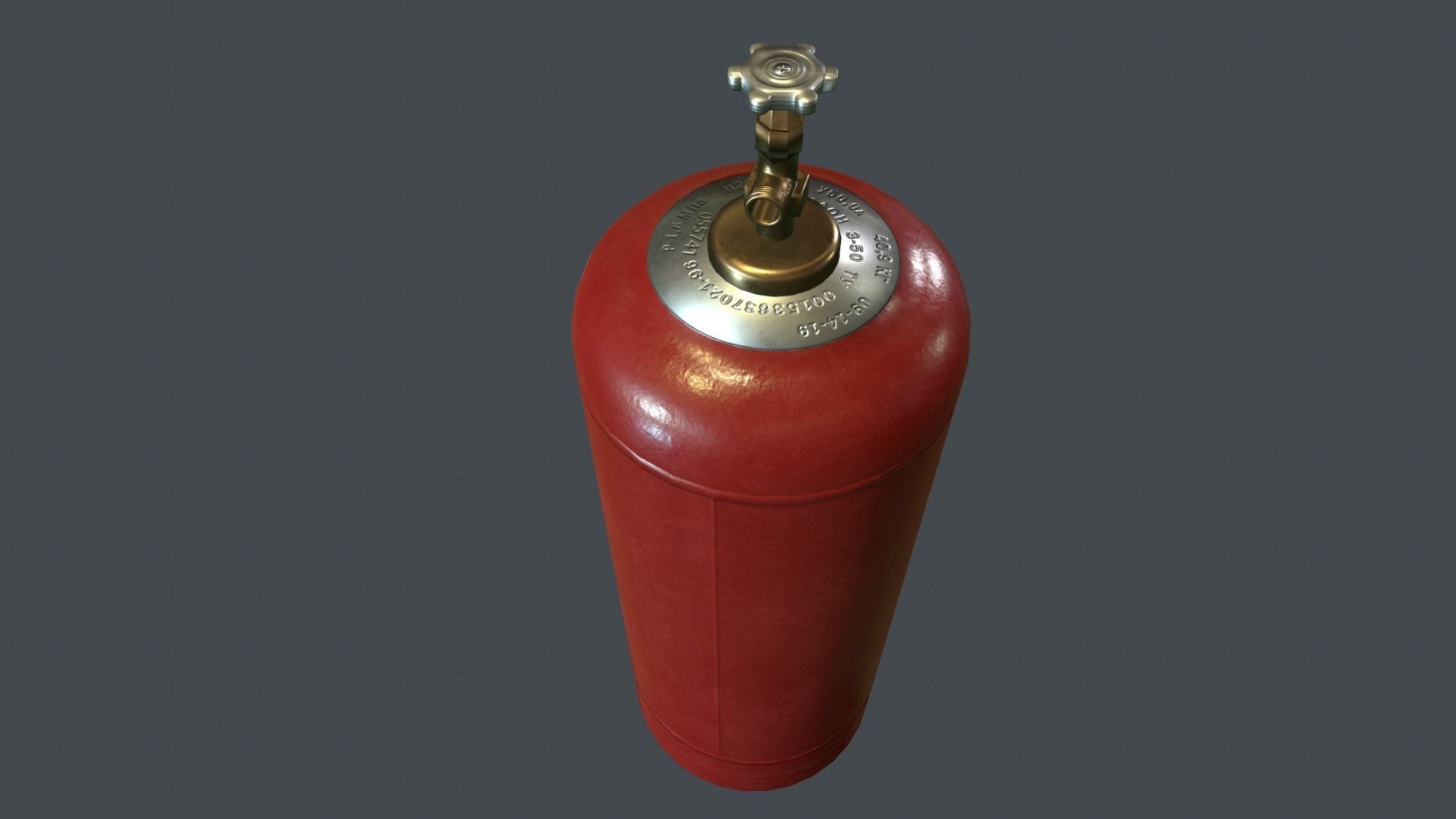 50 Liter Gas Cylinder PBR Game Ready  Low-poly 3D model_17