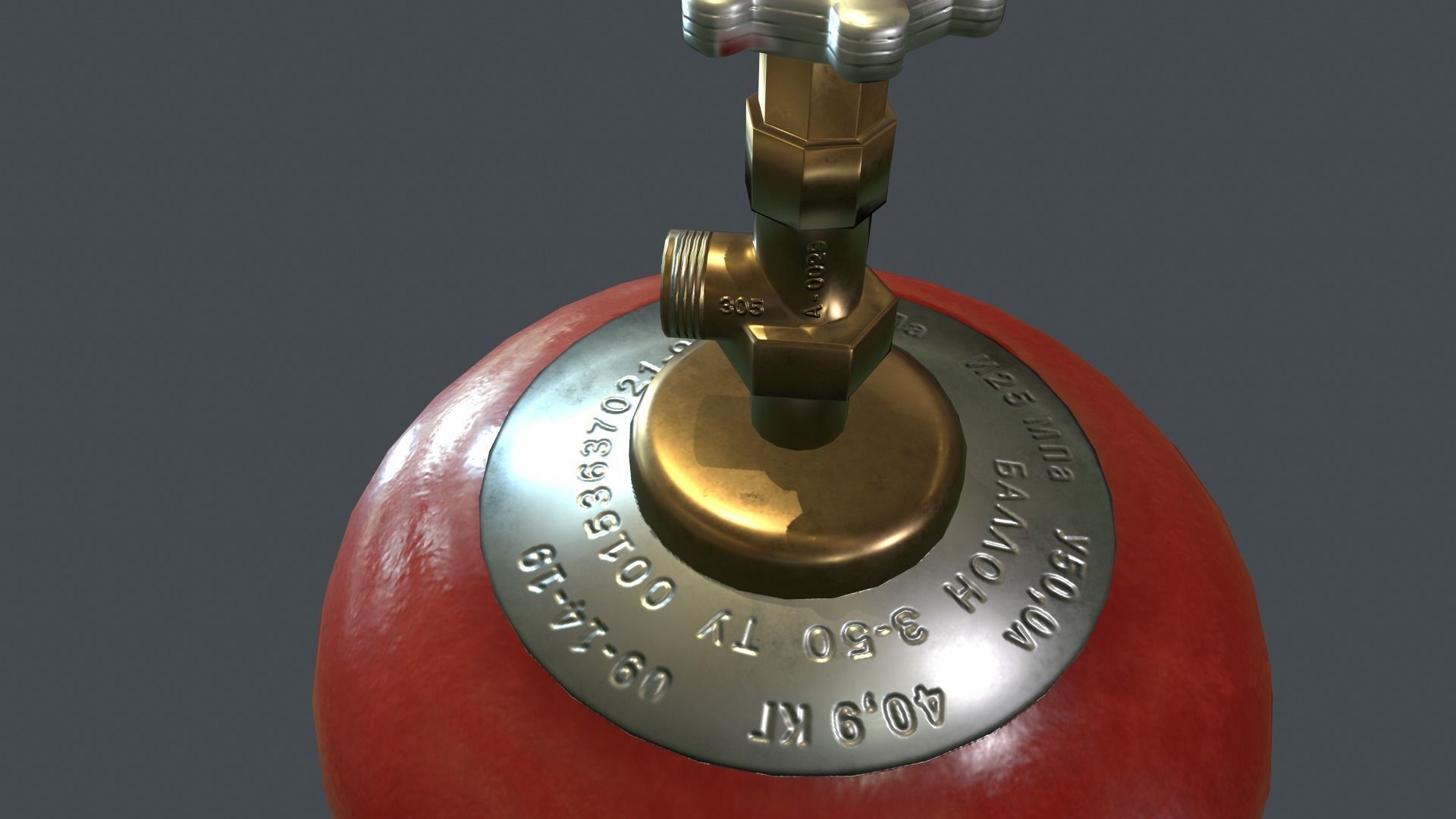 50 Liter Gas Cylinder PBR Game Ready  Low-poly 3D model_10