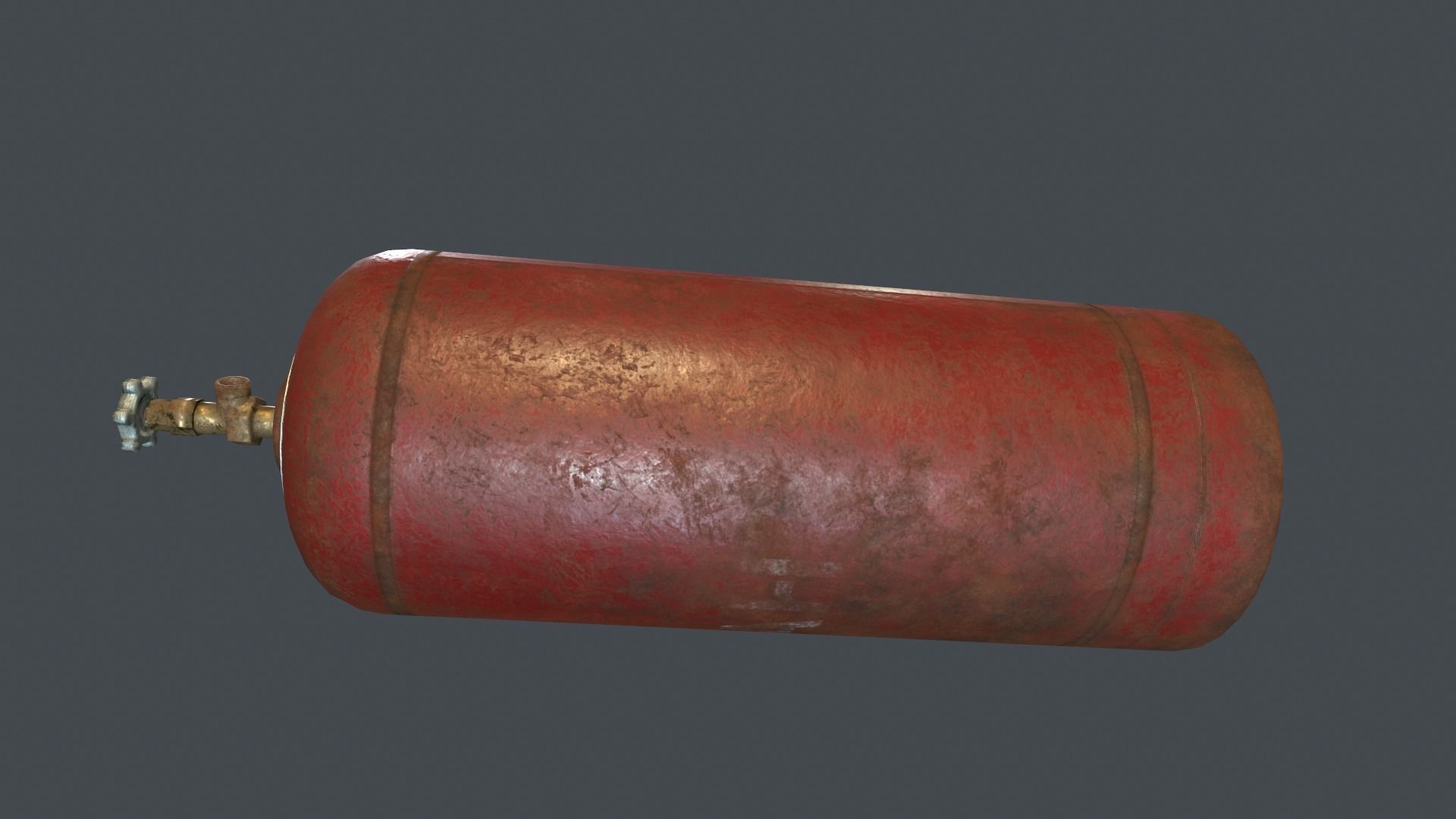 50 Liter Gas Cylinder PBR Game Ready  Low-poly 3D model_12