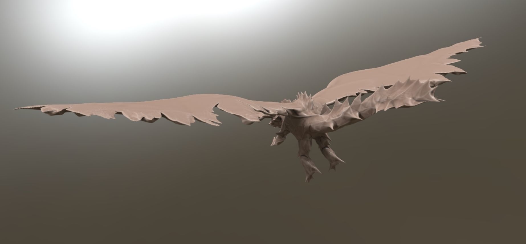 Dragon flying in air Free 3D model_6
