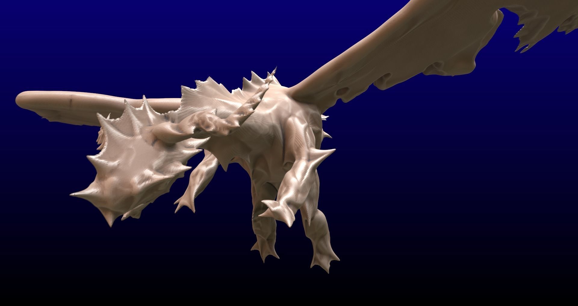 Dragon flying in air Free 3D model_3