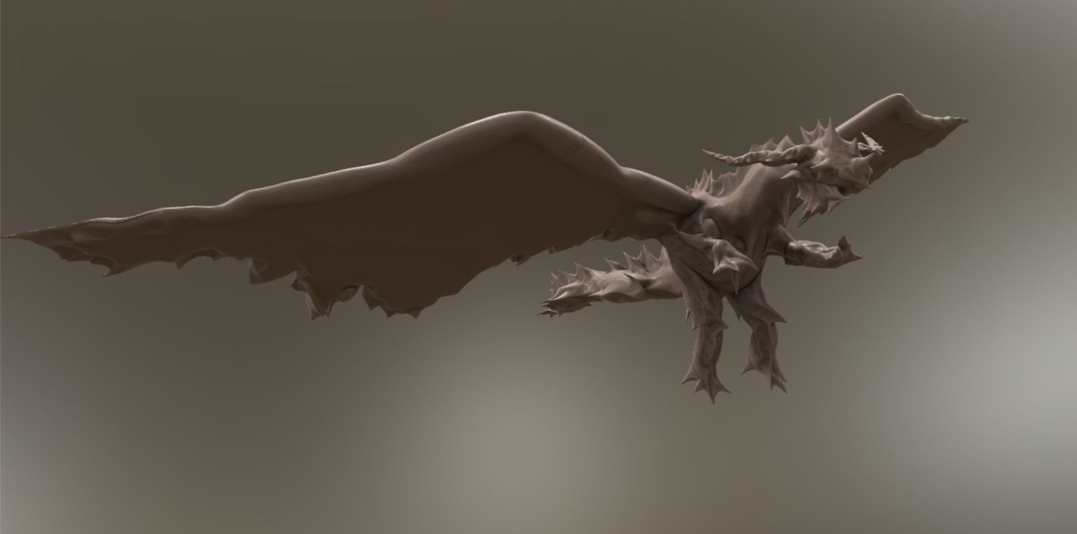 Dragon flying in air Free 3D model_5