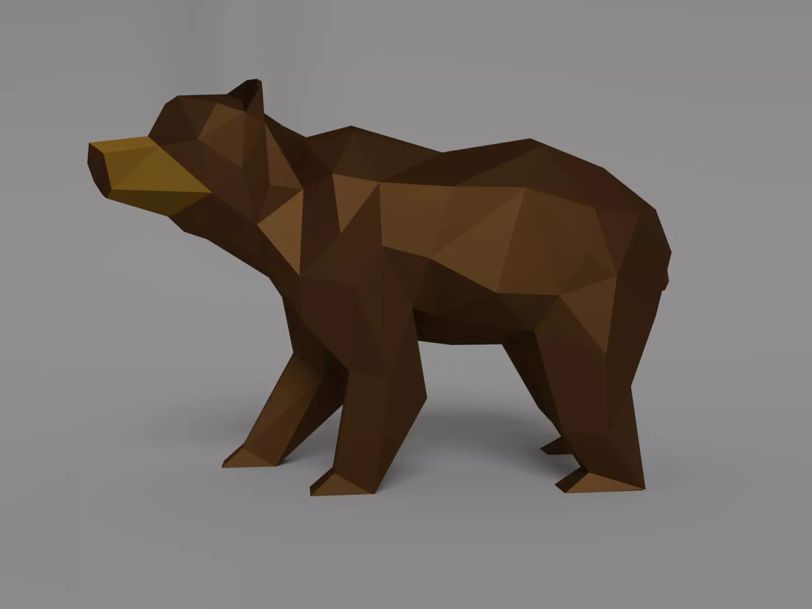 Low-poly Bear in low polygons Low-poly 3D model_0