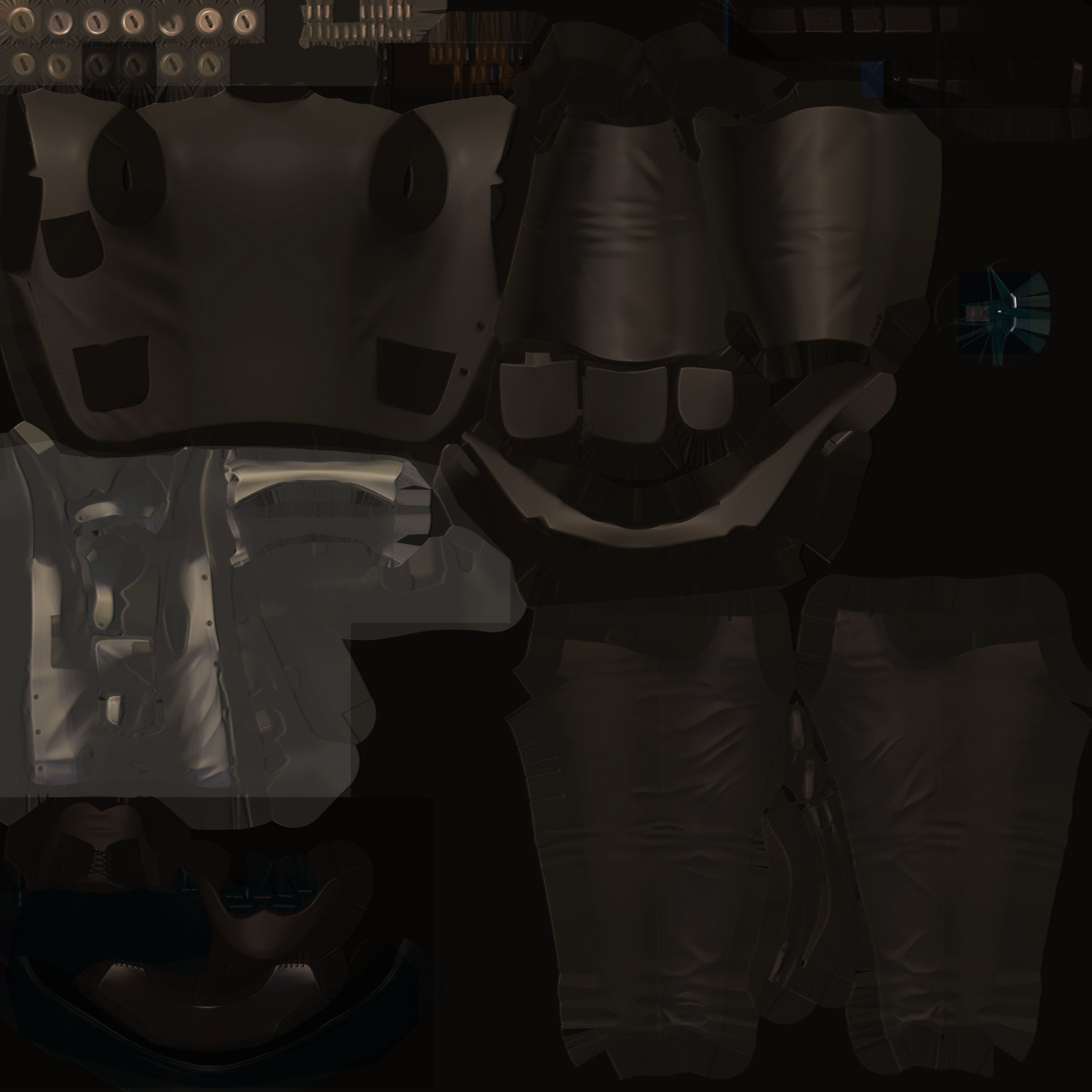 subdivision 3d model avatar cost shirt pants brown beige 3D model_16