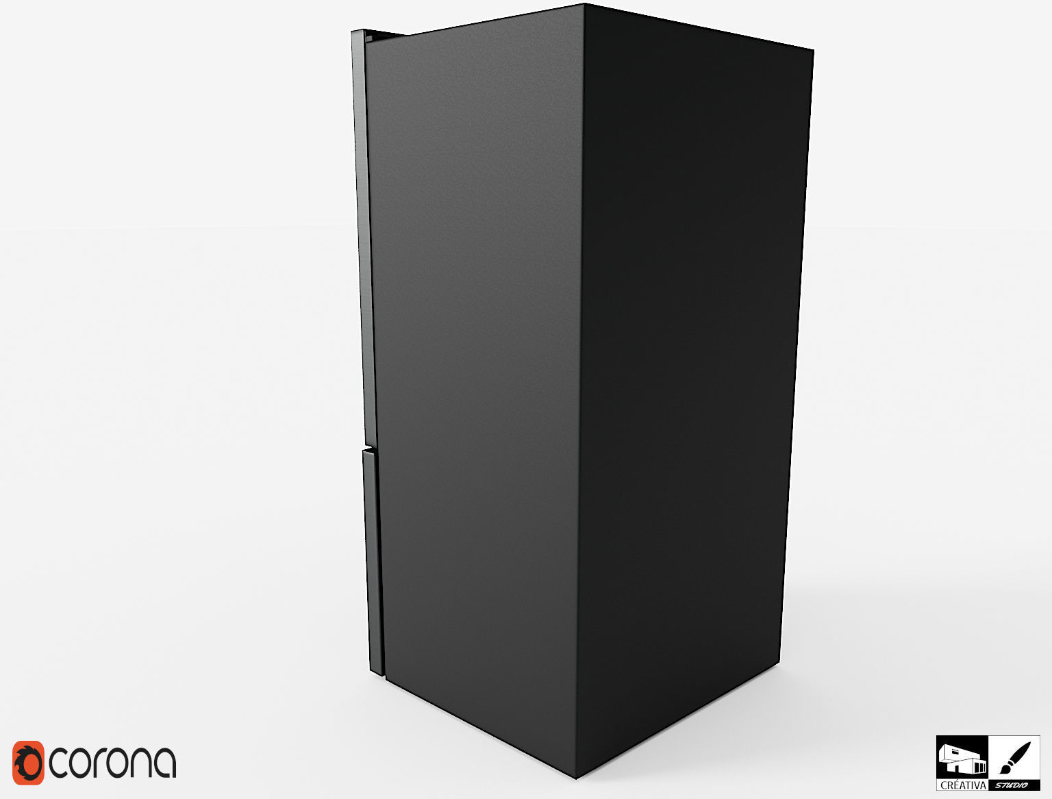 Modern Smart Fridge  Free low-poly 3D model_6