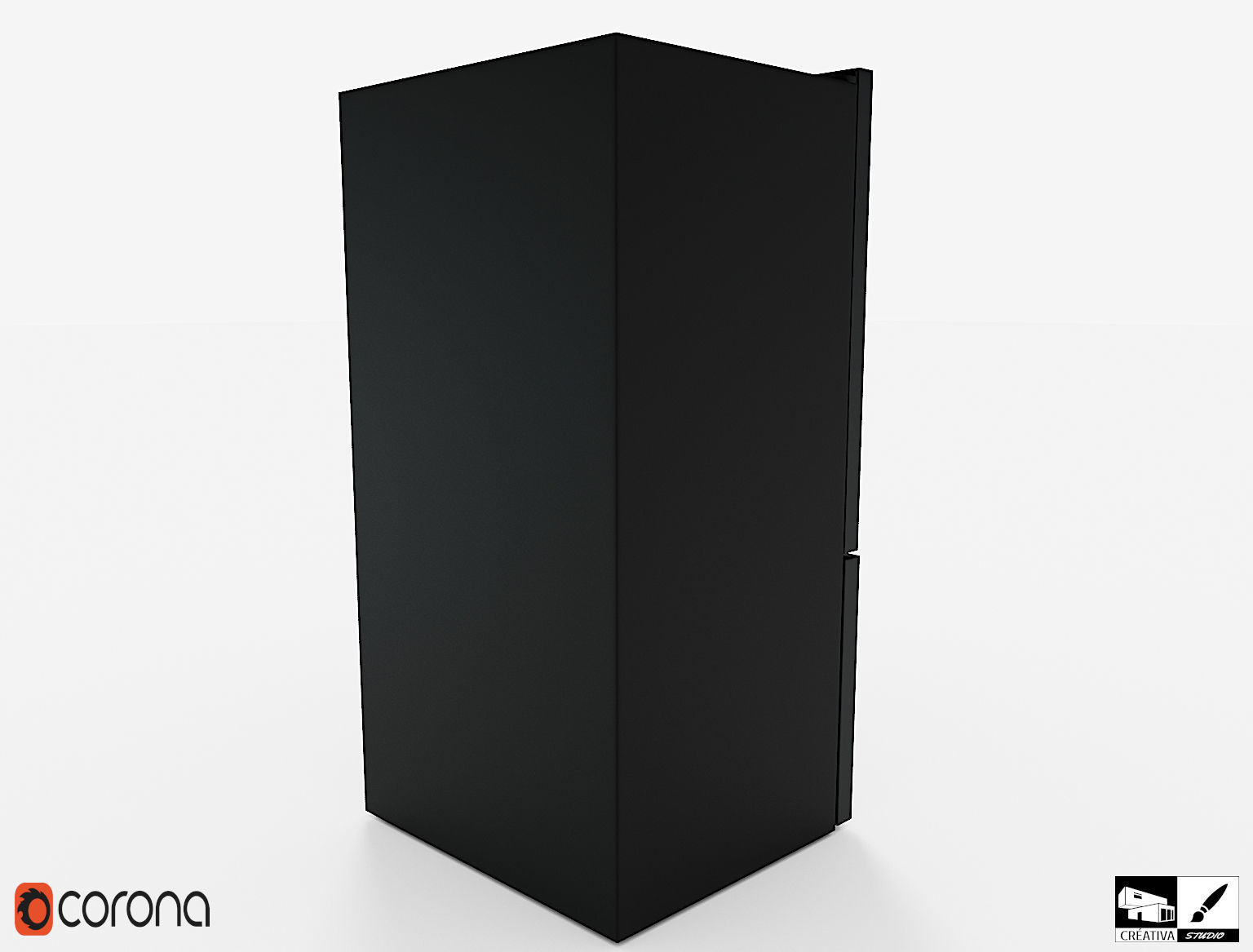 Modern Smart Fridge  Free low-poly 3D model_8