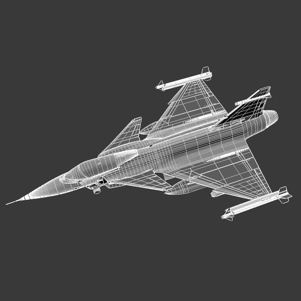 Gripen 3D model_8